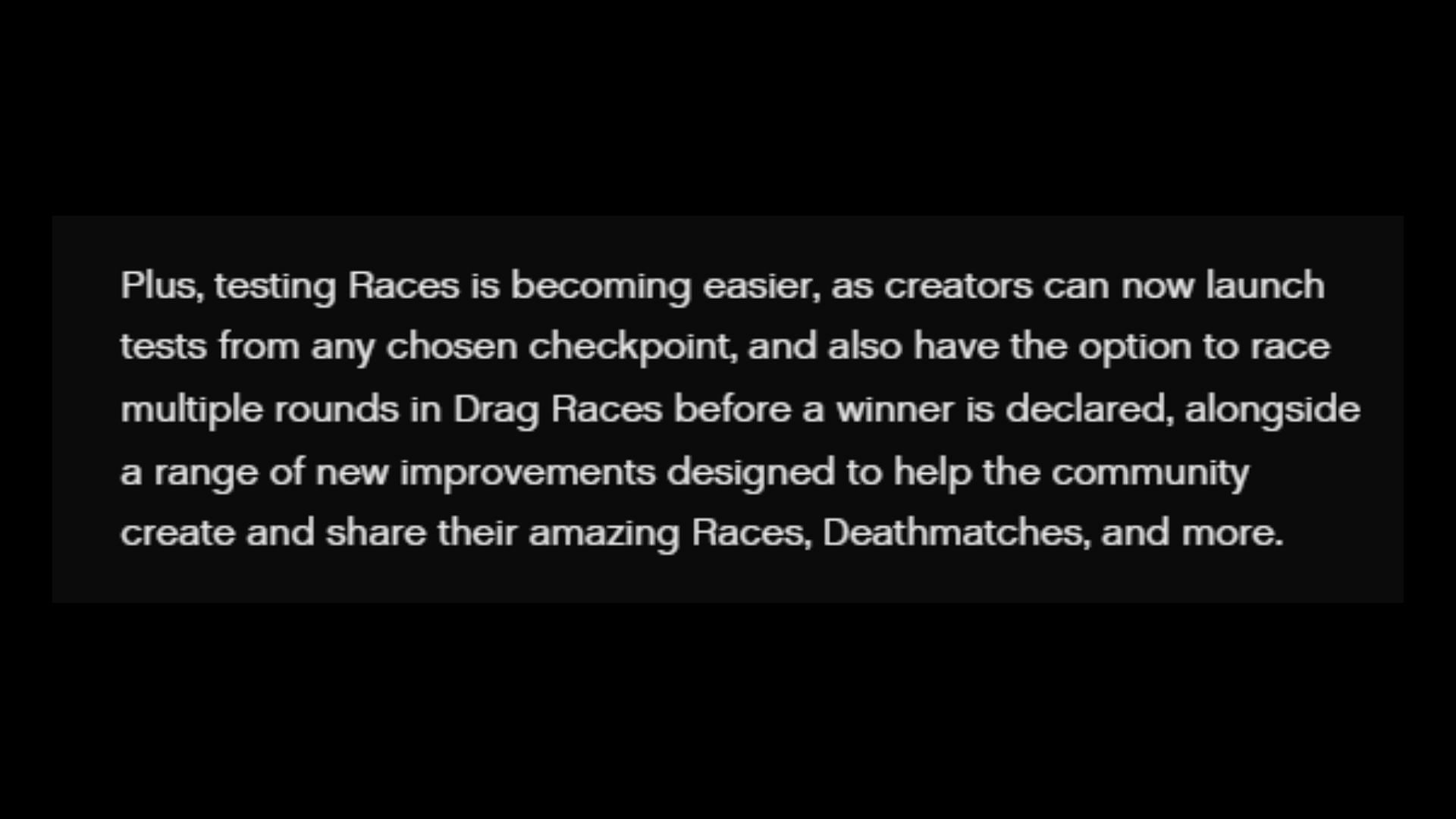 Confirmation of the new race testing feature (Image via Rockstar Games)