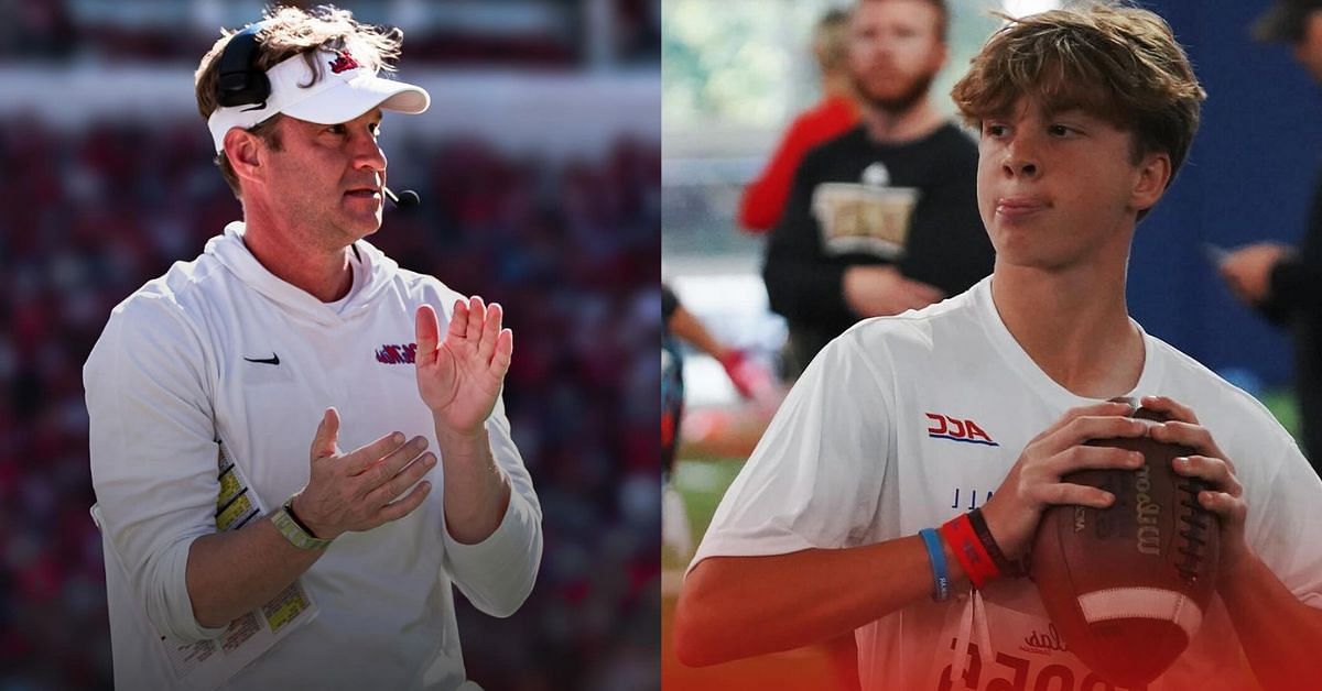 PHOTO: Lane Kiffin poses with son Knox Kiffin and Ole Miss team during exciting dinner