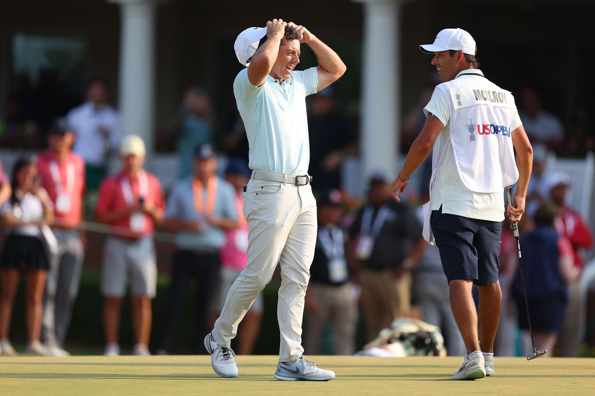 Rory McIlroy missed a few close putts before taking time off