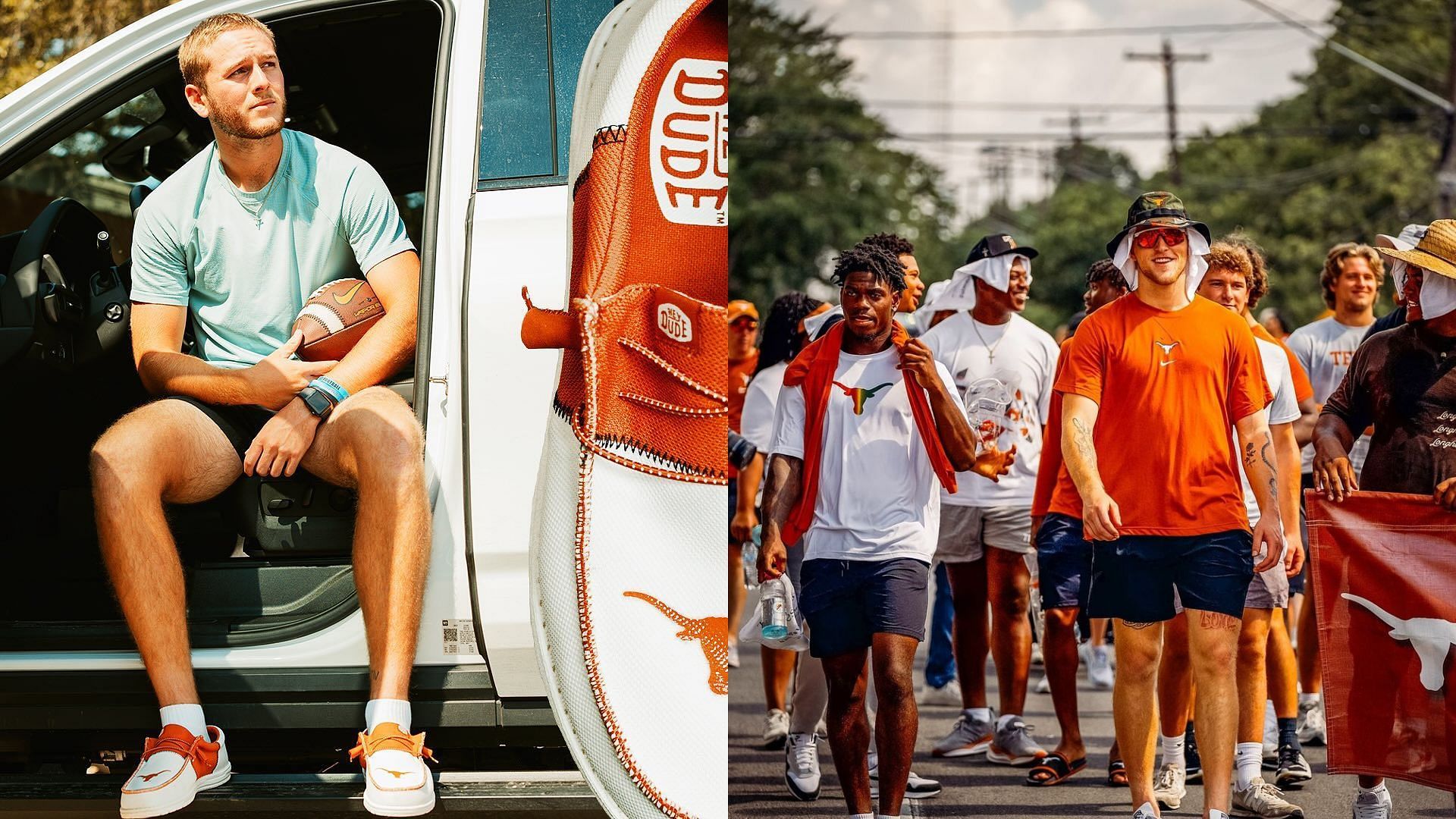 Quinn Ewers on relationship with the new Longhorns (Images via @Quinn_ewers @texasfootball