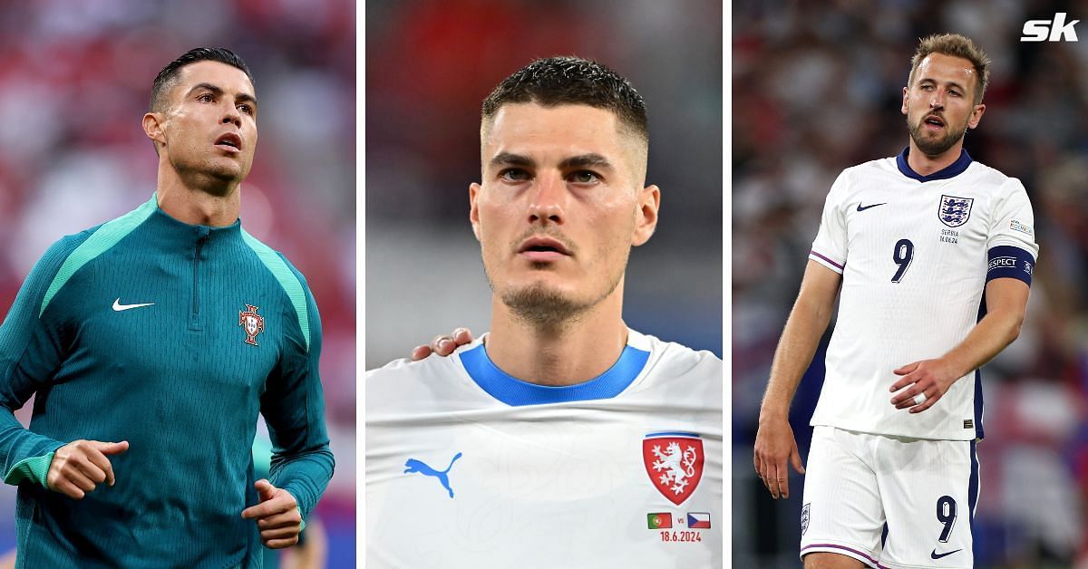 Cristiano Ronaldo, Patrik Schick and Harry Kane (from left to right)