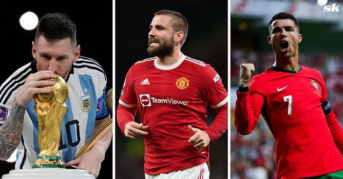 "He knows not to pick sides" - Fans react as Luke Shaw provides neutral response to Lionel Messi-Cristiano Ronaldo GOAT debate query