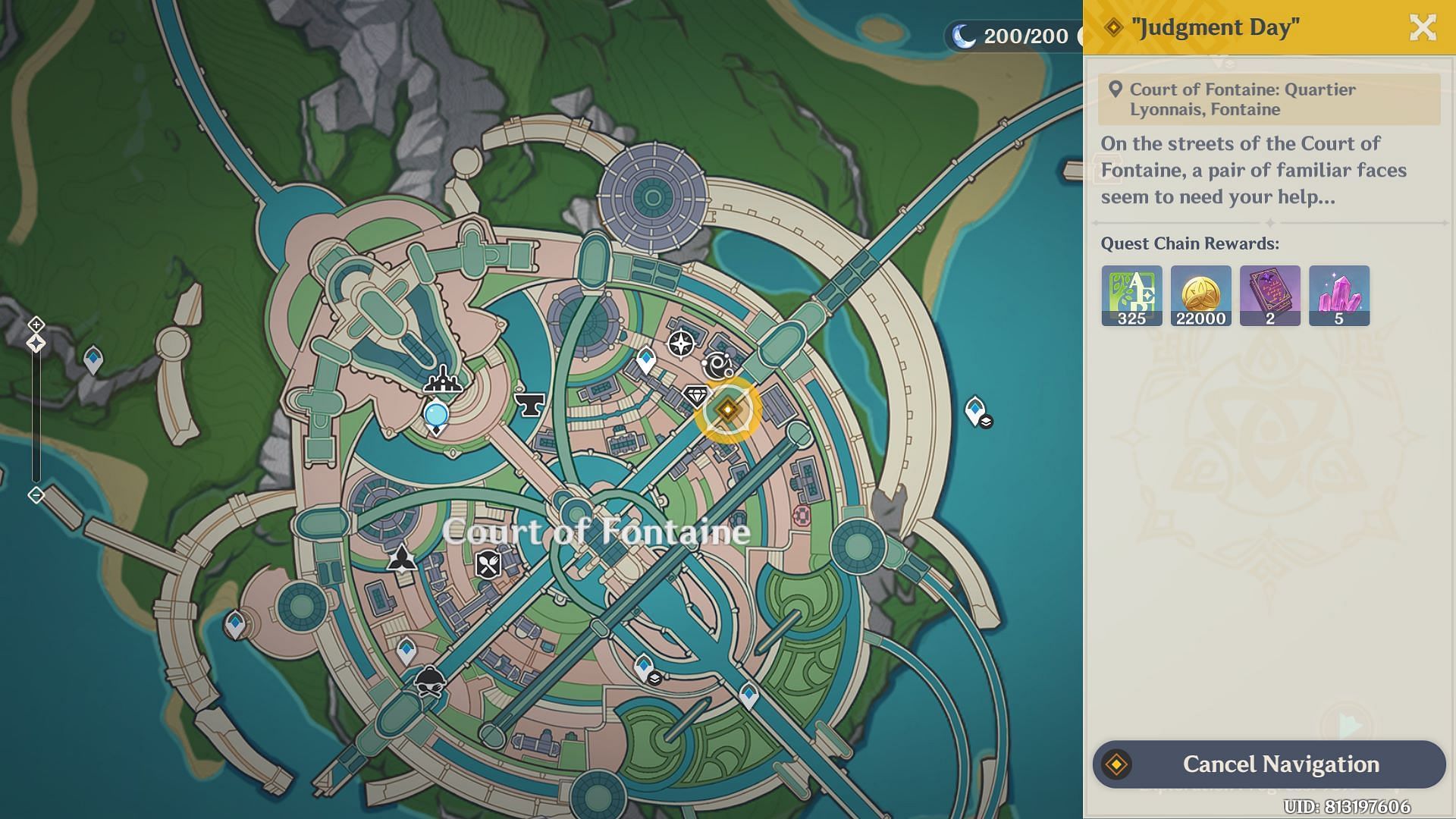 Clorinde story quest starting location (Image via HoYoverse)