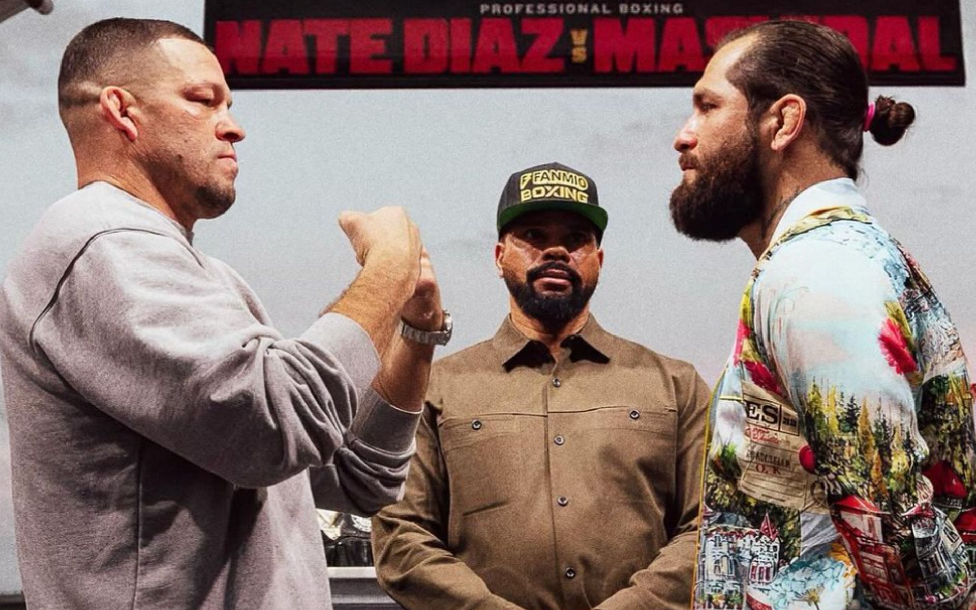 Nate Diaz (left) and Jorge Masvidal (right) engaged in a brawl following their promotional press conference on June 6 [Photo Courtesy @natediaz209 on Instagram]