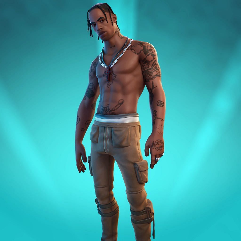 Fortnite musician skins - Travis Scott (Image via Epic Games)