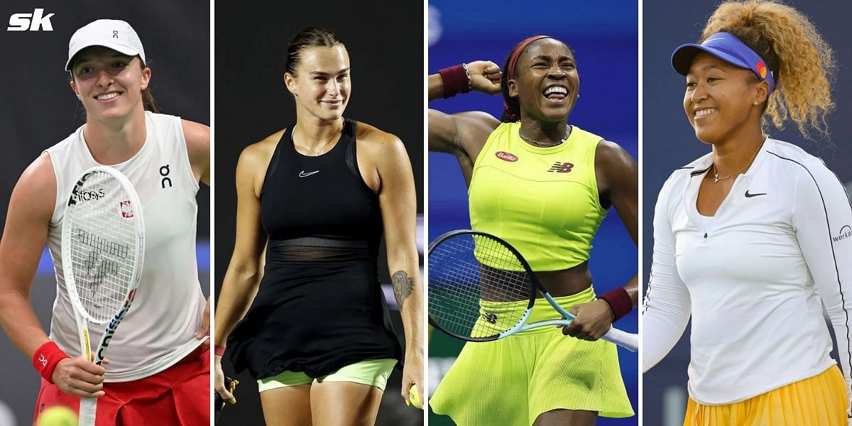 Iga Swiatek, Aryna Sabalenka, Coco Gauff, and Naomi Osaka have the most favorable odds to win the 2024 Wimbledon. (Photos: Getty)