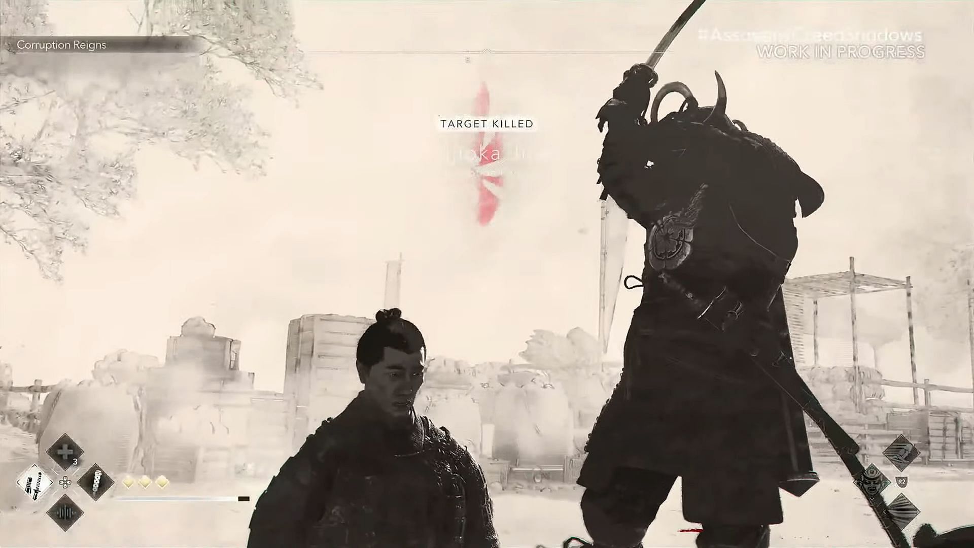 The black-and-white mode for the final blow (Image via Ubisoft)