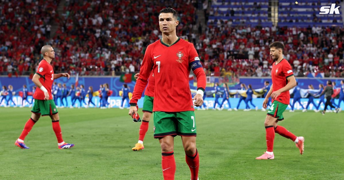 Cristiano Ronaldo in action for Portugal
