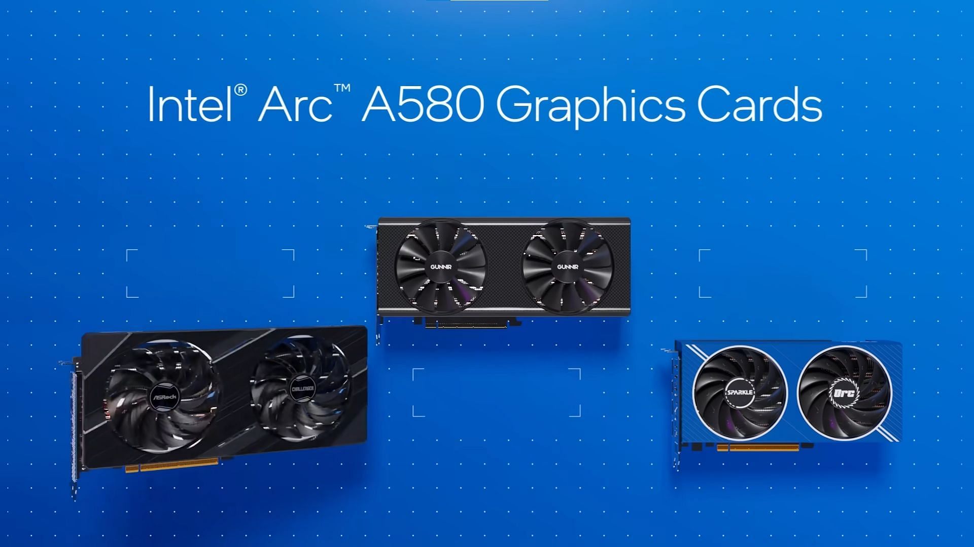 Picture of the Intel Arc A580 graphics cards