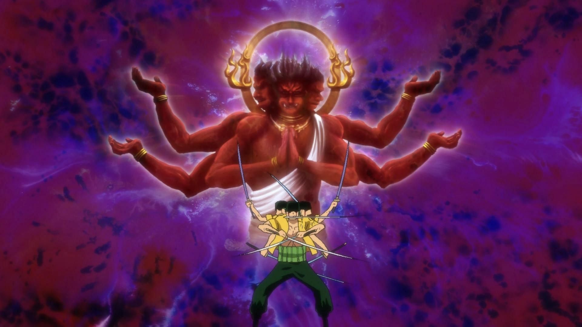 Zoro uses Asura for the first time (Image via Toei Animation)