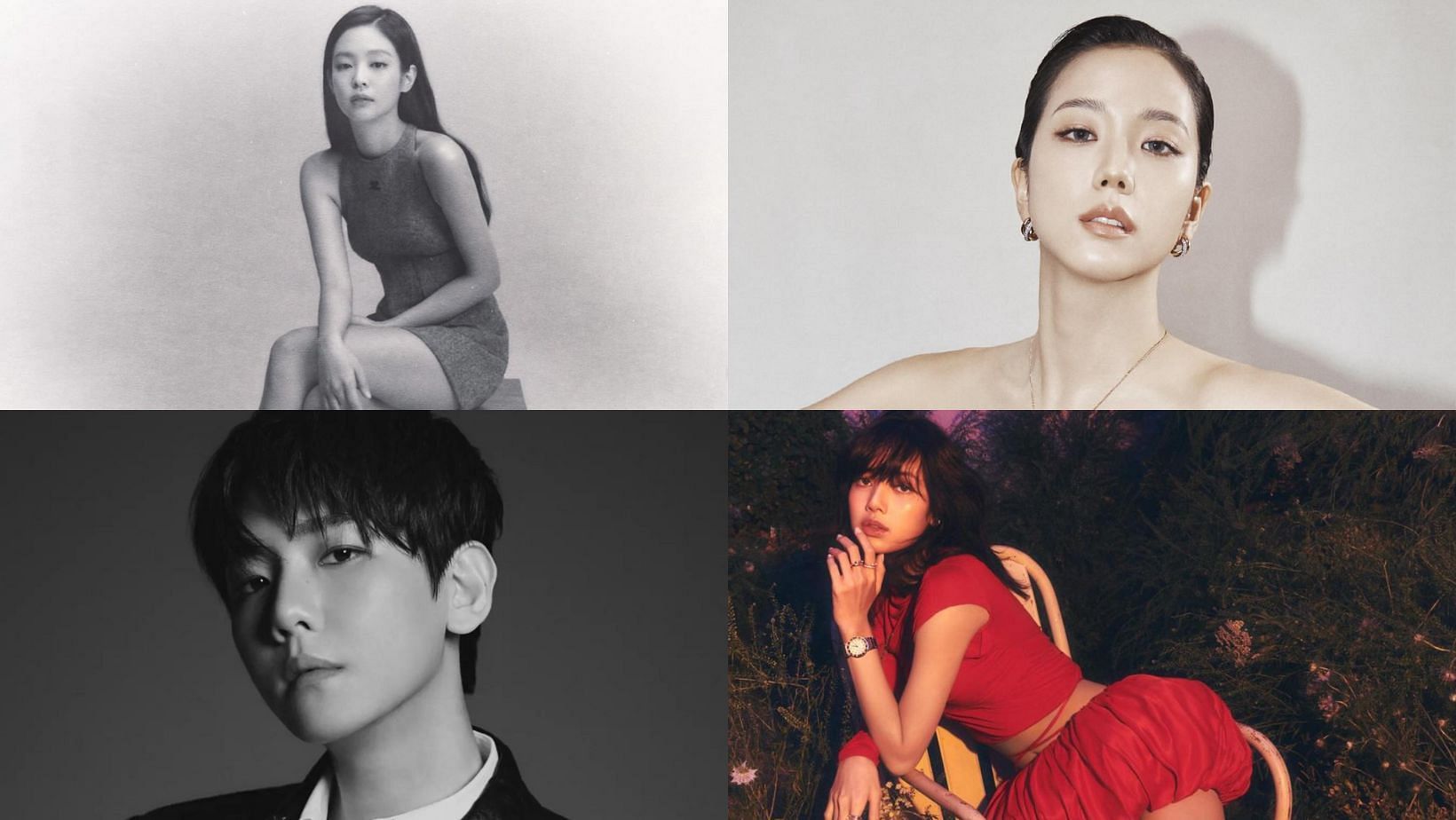 5 Korean celebrities who launched their own labels in 2024. (Images via Instagram/@oddatelier, @wearelloud, @blissoo_official, and @inb100_official)