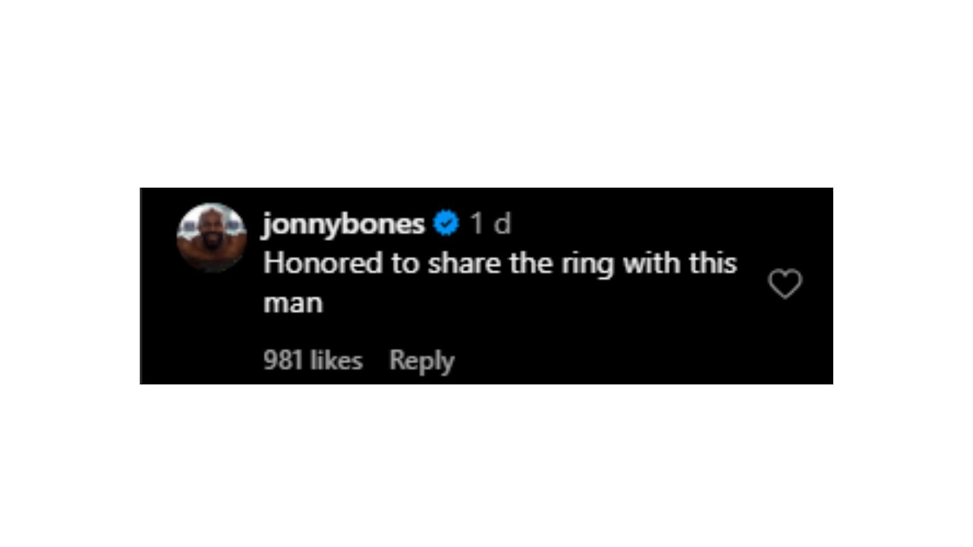 Jon Jones&#039; comment