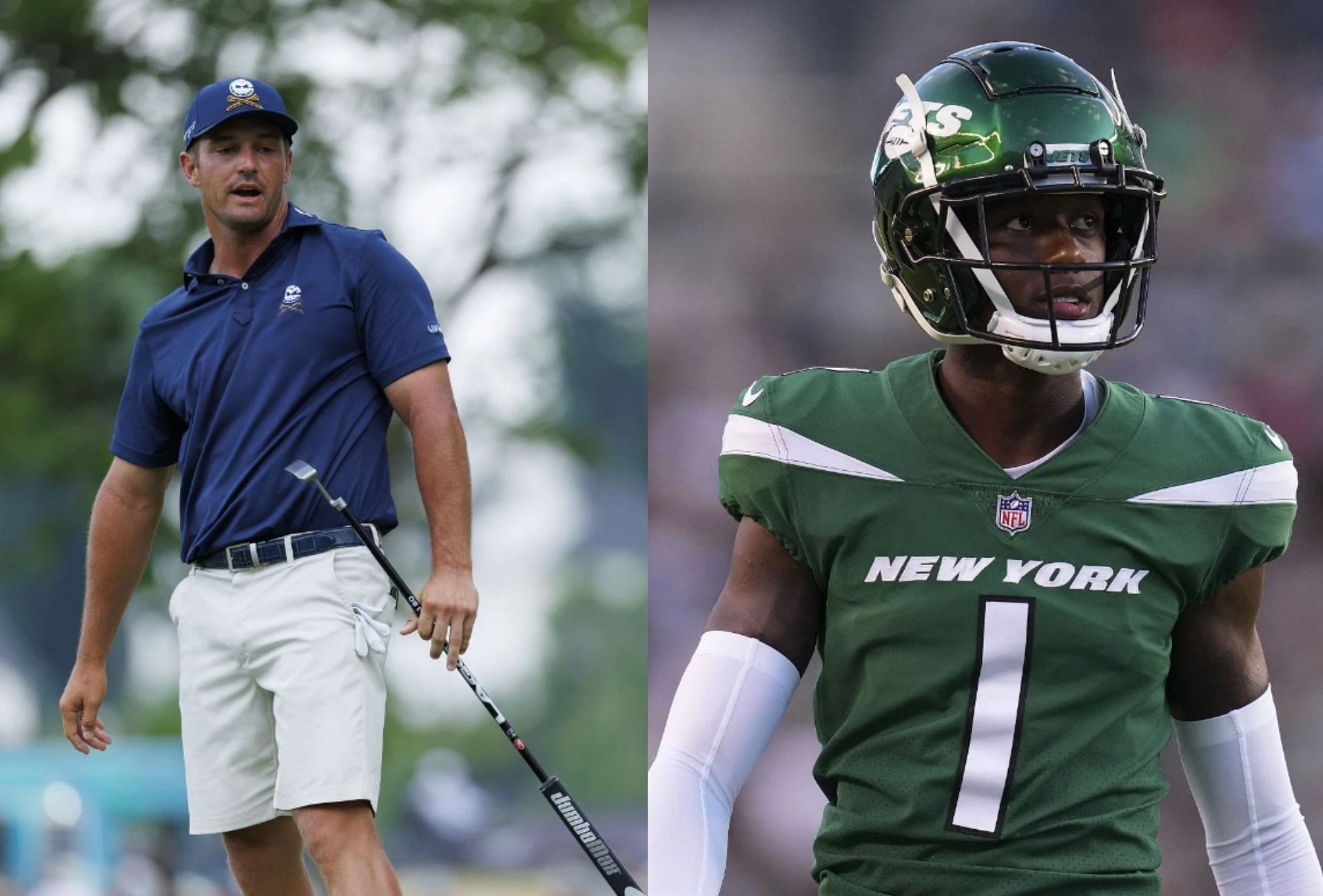 Bryson DeChambeau and Sauce Gardner (Image via Getty).