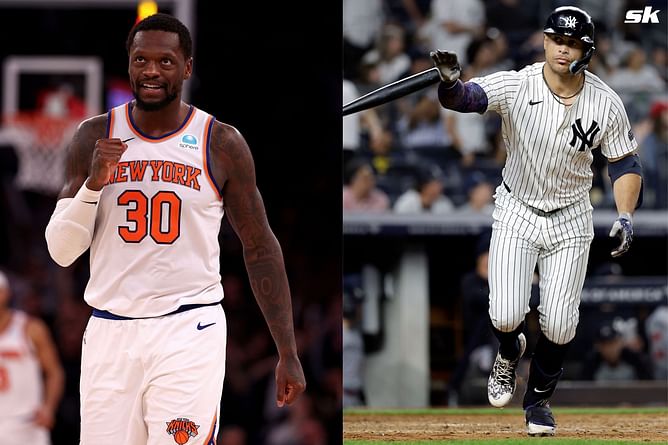 WATCH: 3x NBA All-Star Julius Randle spotted in pinstripes at Yankee Stadium, capturing moments with his Polaroid camera