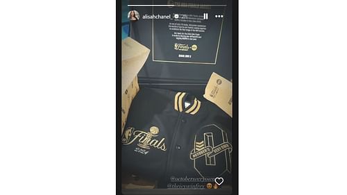 Alisah Chanel shows off limited edition 2024 NBA Finals jacket