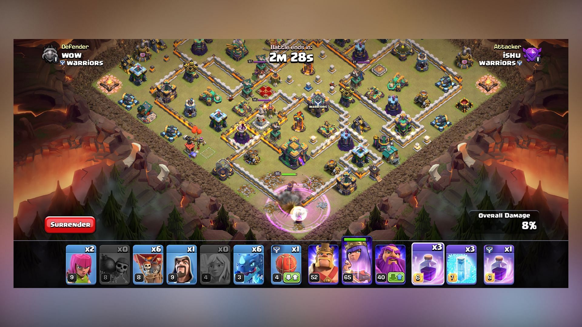 Town Hall Queen Charge Electro DragLoon (Image via SuperCell)