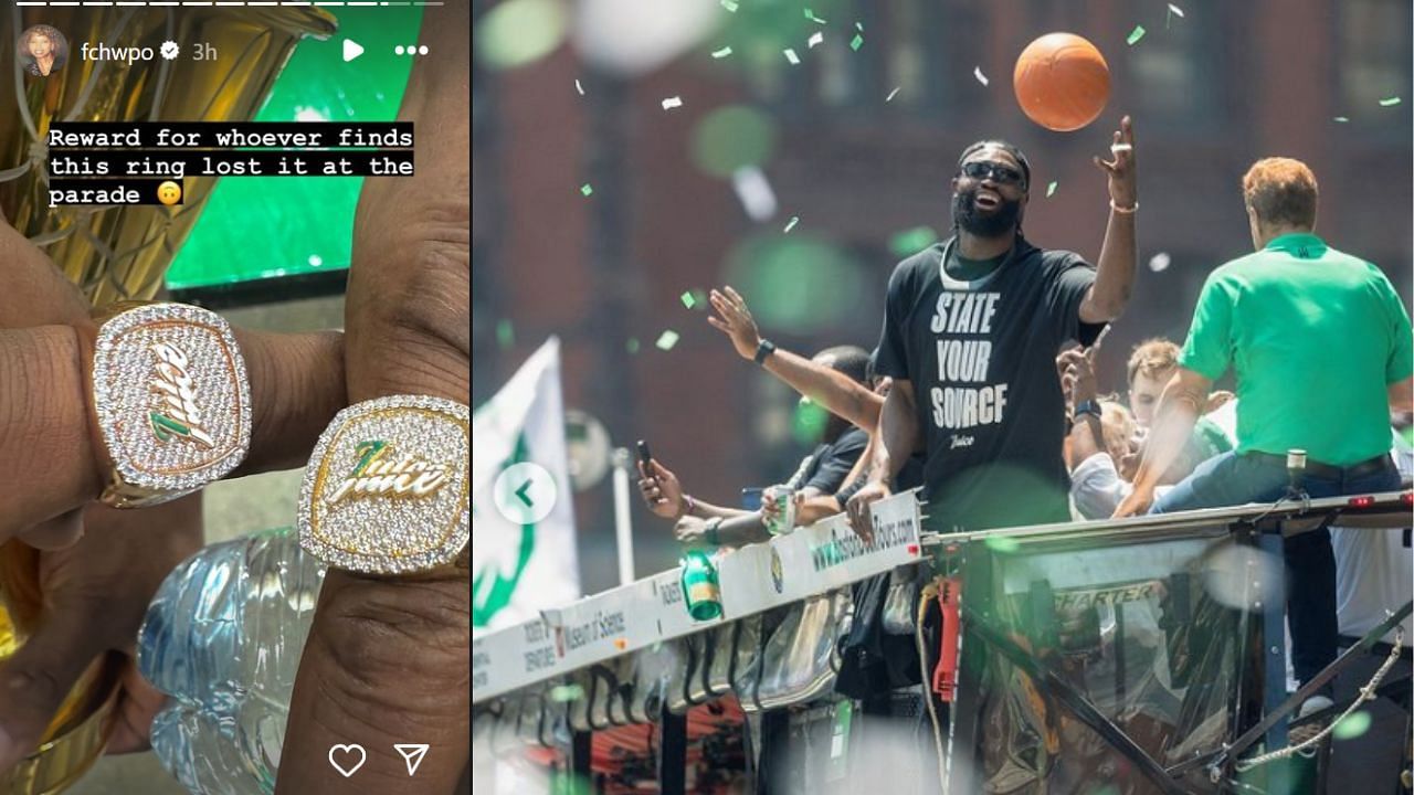 Jaylen Brown is asking fans to help him find the ring he lost during the Boston Celtics