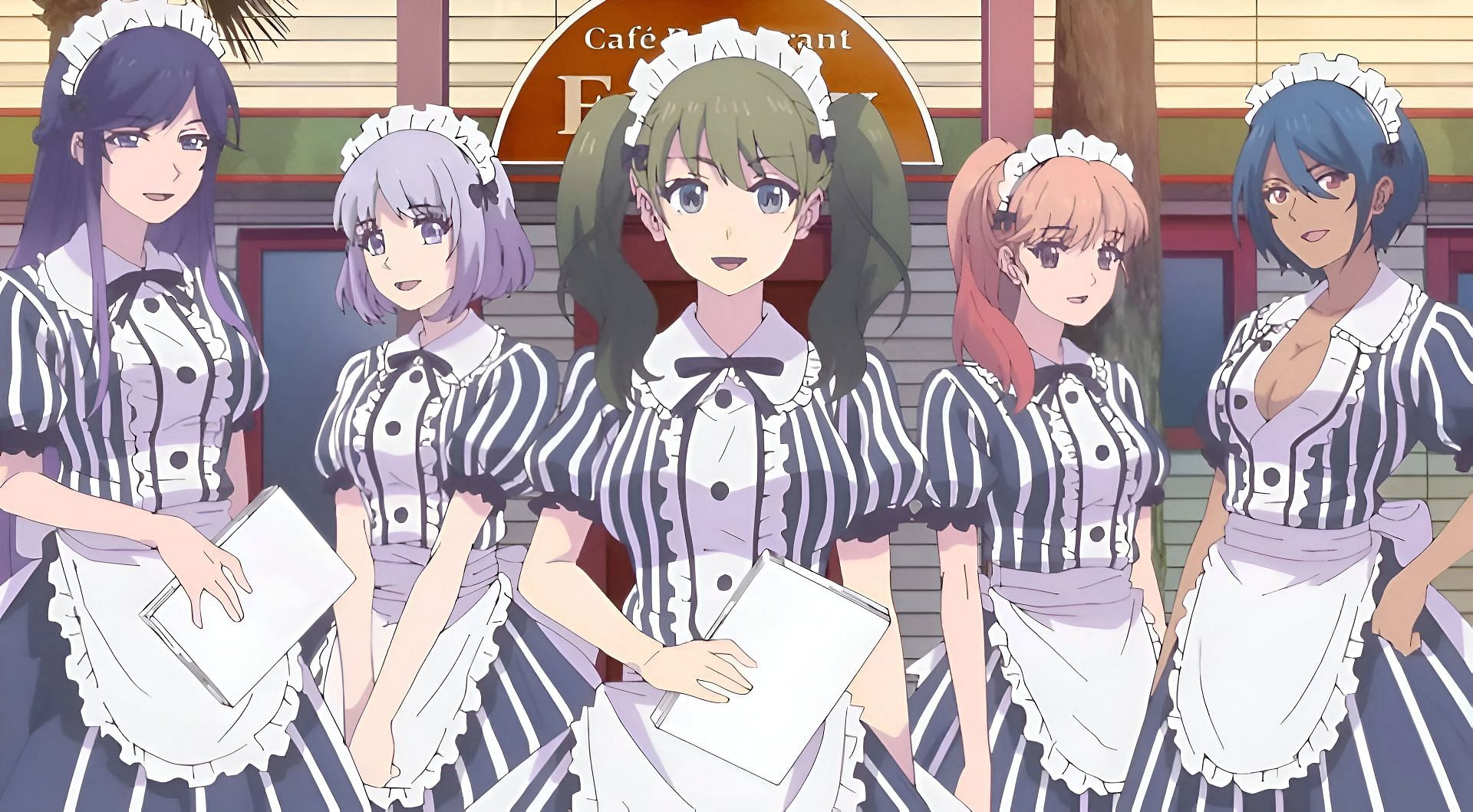 The maids of the rival caf&eacute; Caf&eacute; Family (Image via Tezuka Productions)