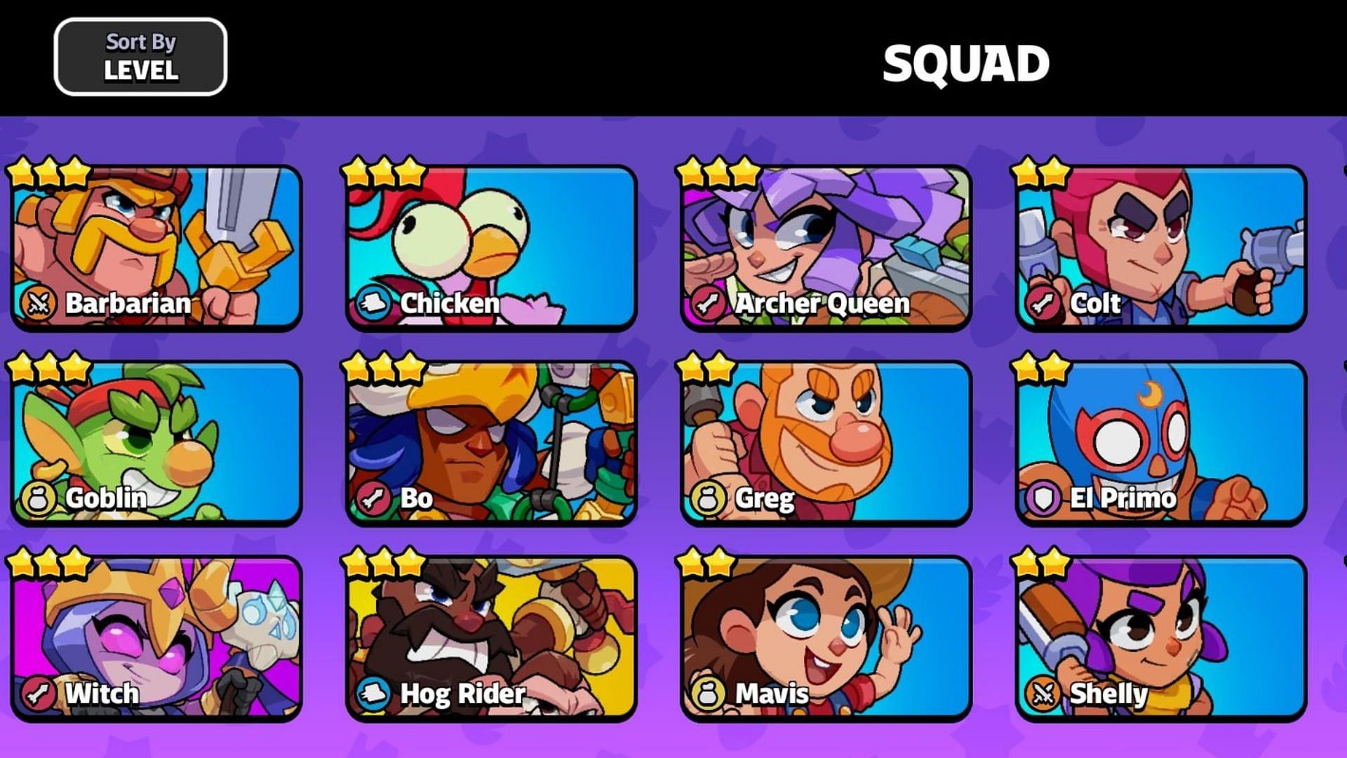 Goblin and other characters in Squad Busters (Image via SuperCell)