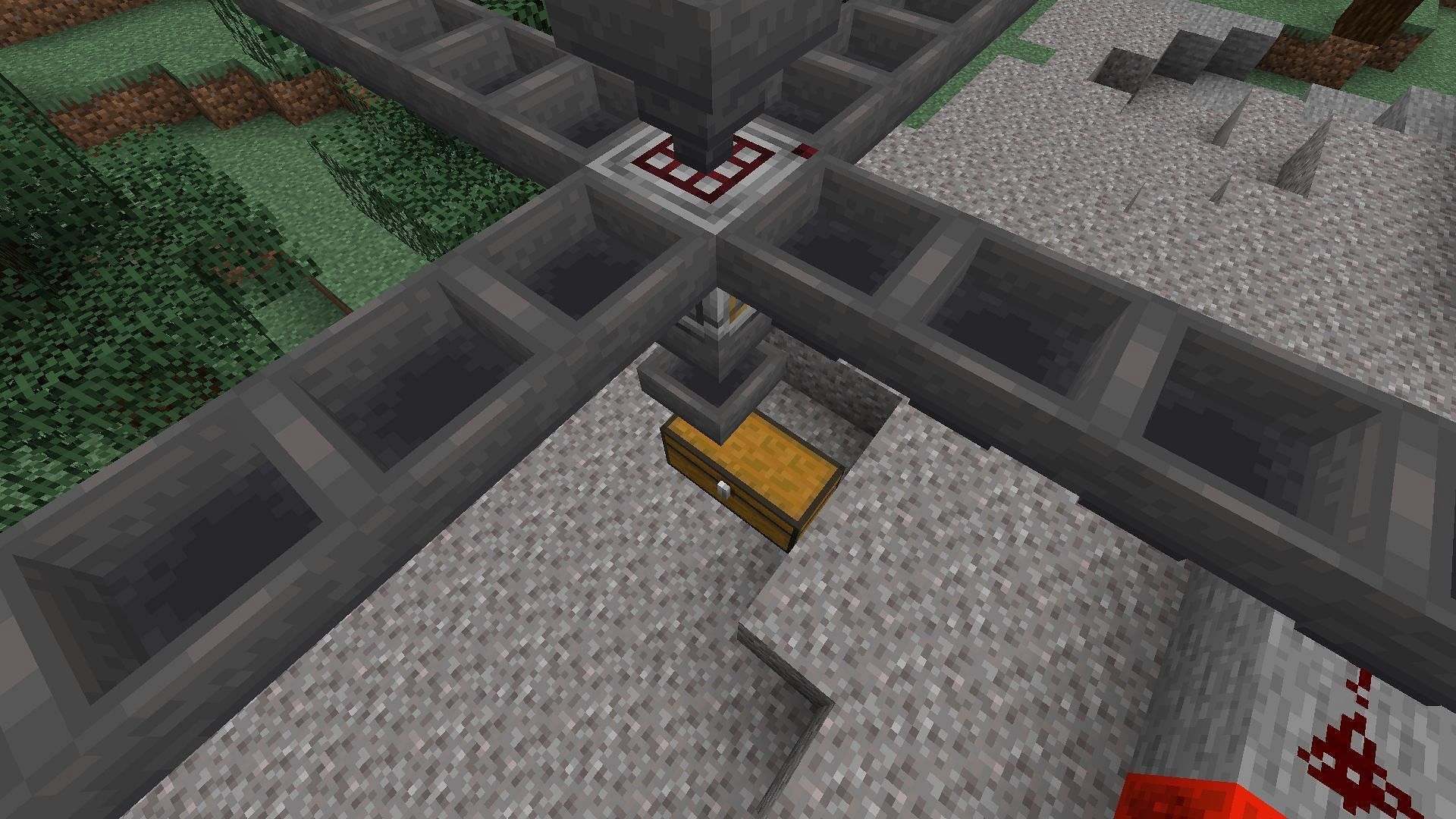 A crafter being fed from all sides (Image via Mojang)