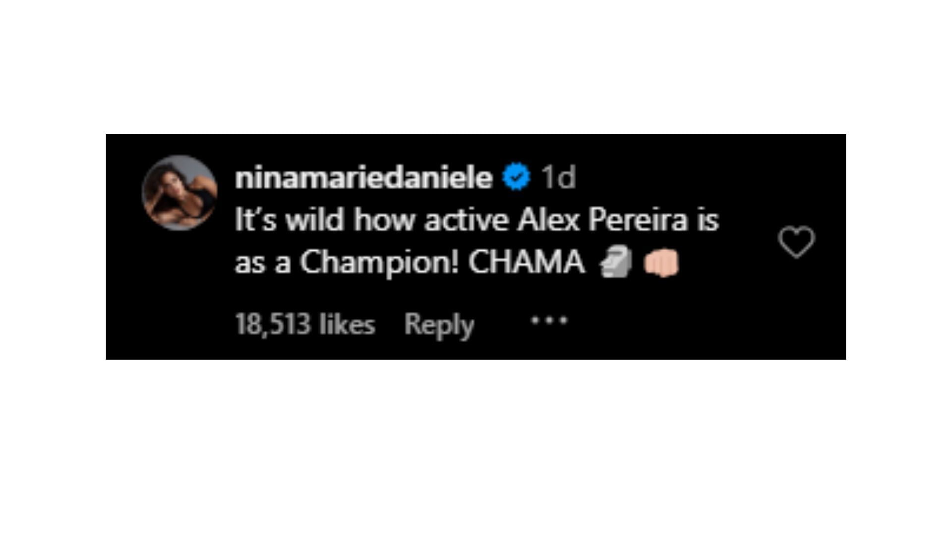 Nina-Marie Daniele&#039;s comment