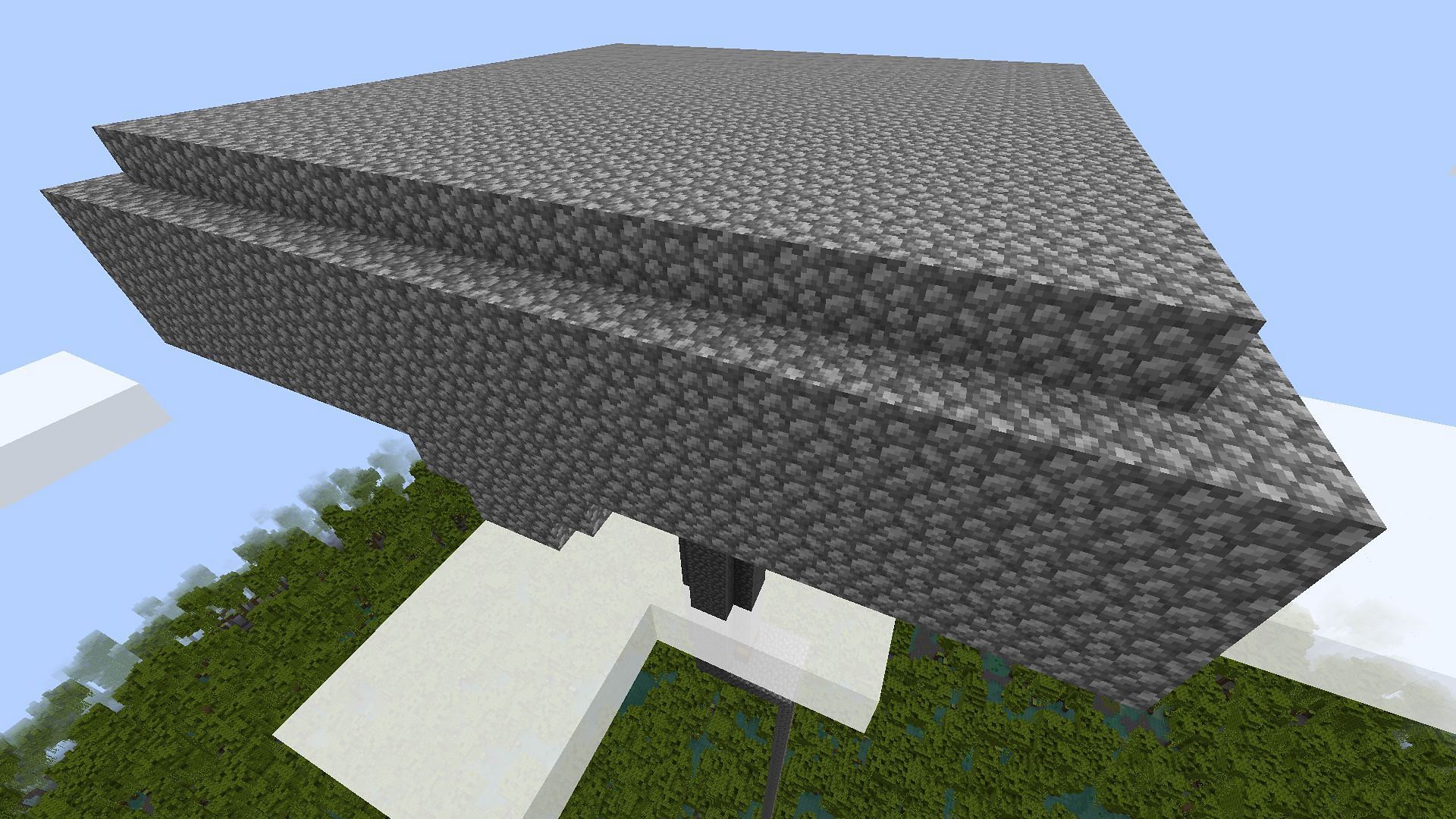 The spawnproofed roof and walls added to the farm (Image via Mojang)