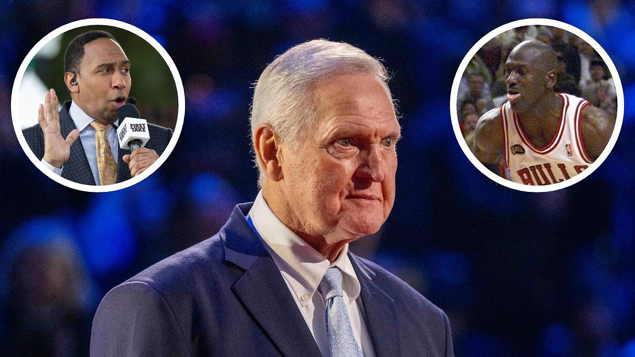 Stephen A. Smith makes wild claim about Jerry West telling him that Michael Jordan should be the next NBA logo.