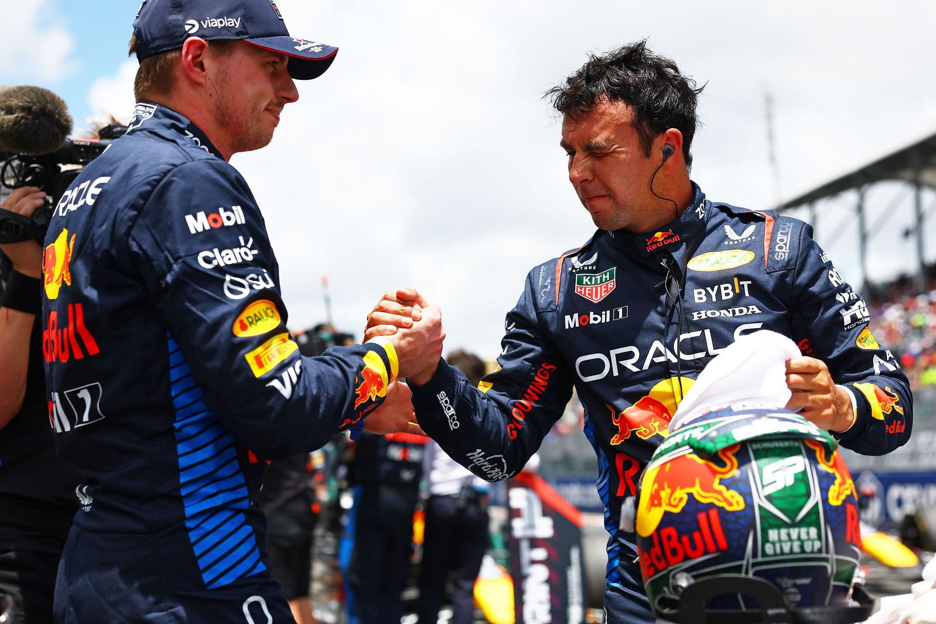 Max Verstappen and Sergio Perez. Courtesy: Getty Images