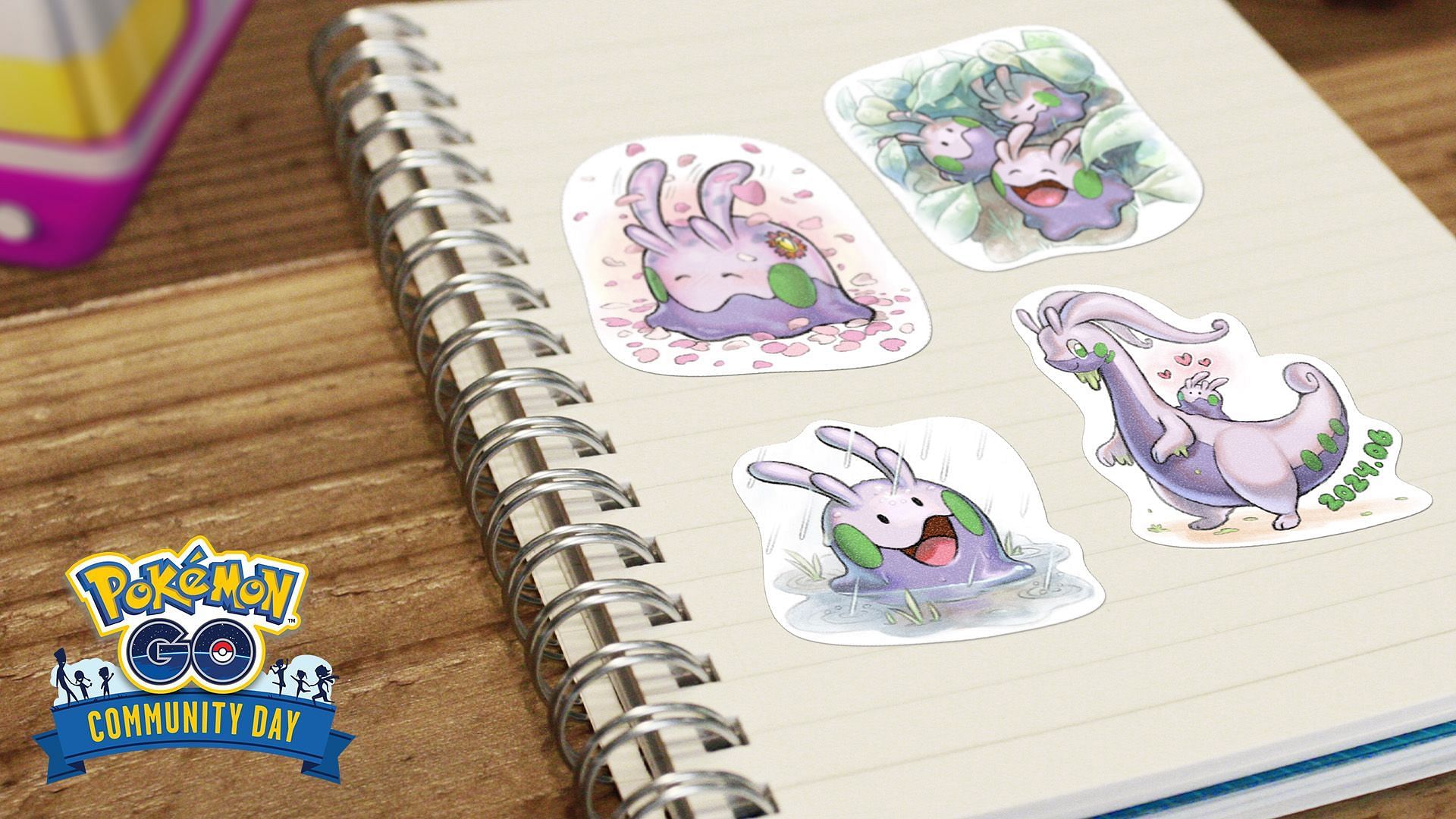 Goomy Community Day special stickers (Image via Niantic)