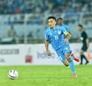 Sunil Chhetri during his farewell match in Kolkata against Kuwait