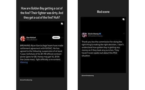 Conor McGregor reacts to Ryan Garcia suspension [Images courtesy: @thenotoriousmma on Instagram]