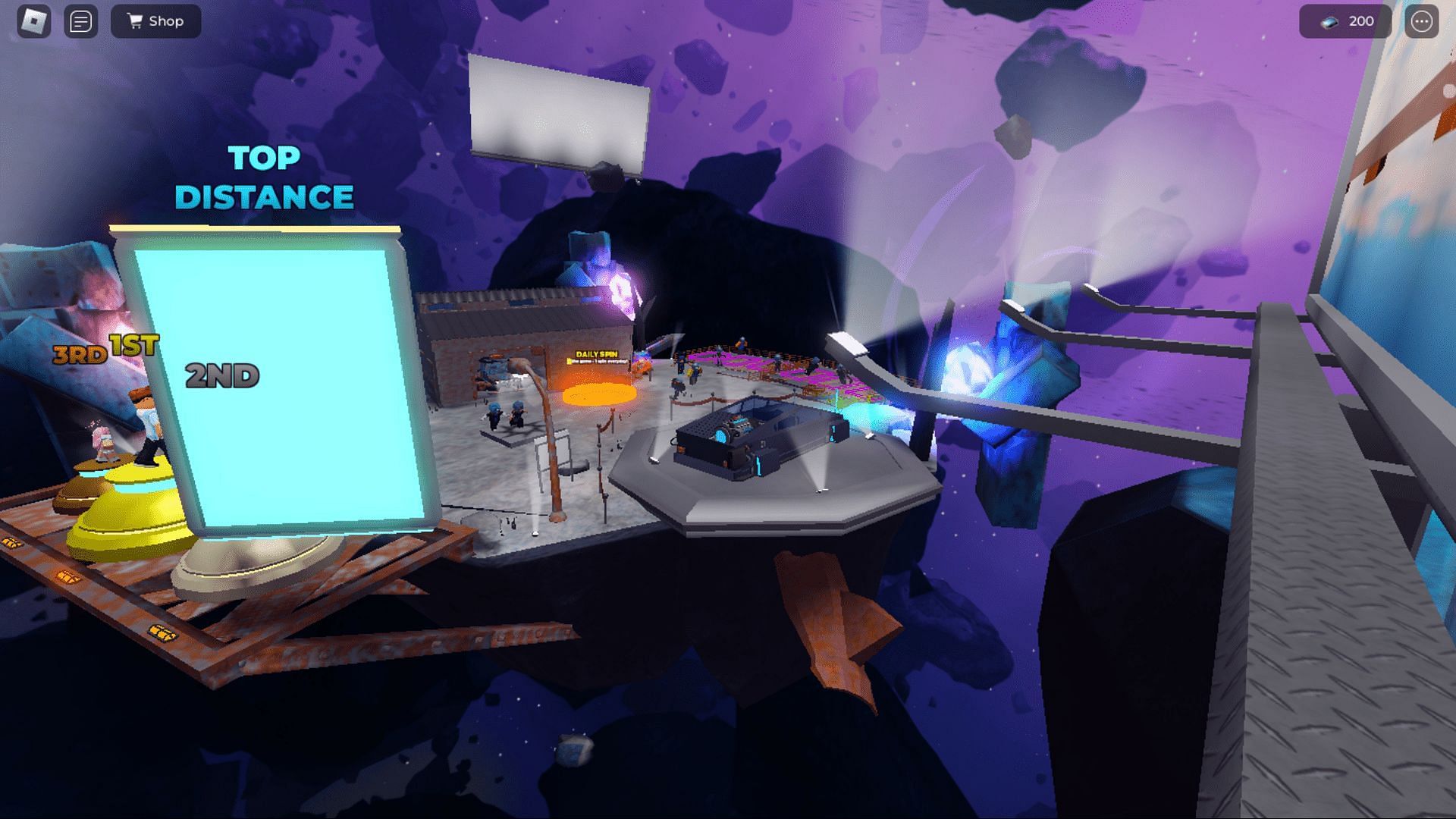 The spawning area in A Space Trip (Image via Roblox)