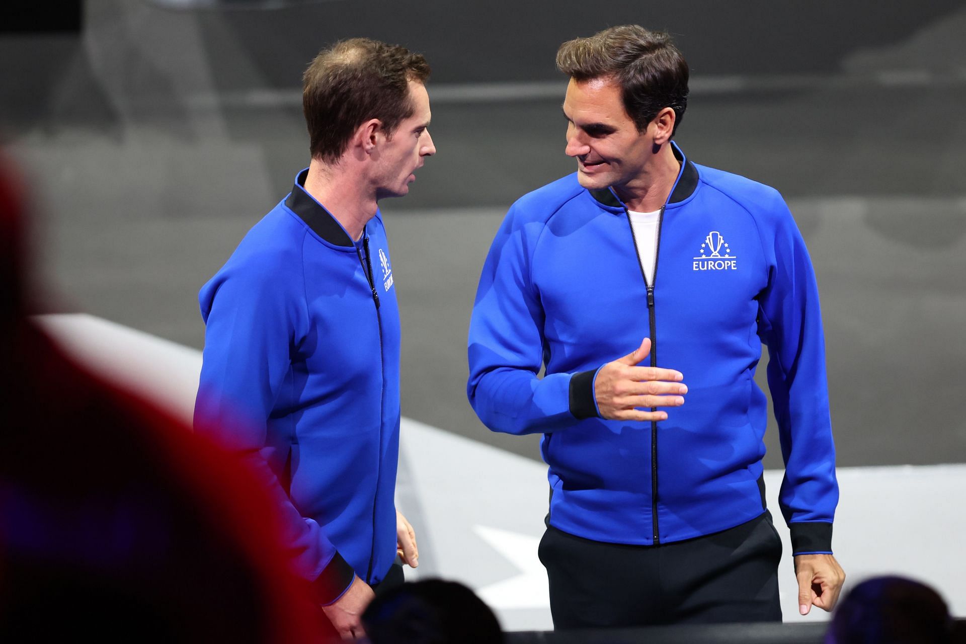 Andy Murray and Roger Federer at the Laver Cup 2022