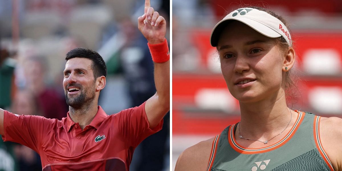 Novak Djokovic and Elena Rybakina