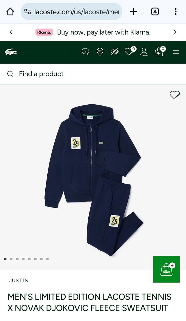 A special Lacoste fleece sweatsuit for Novak Djokovic - Lacoste.com