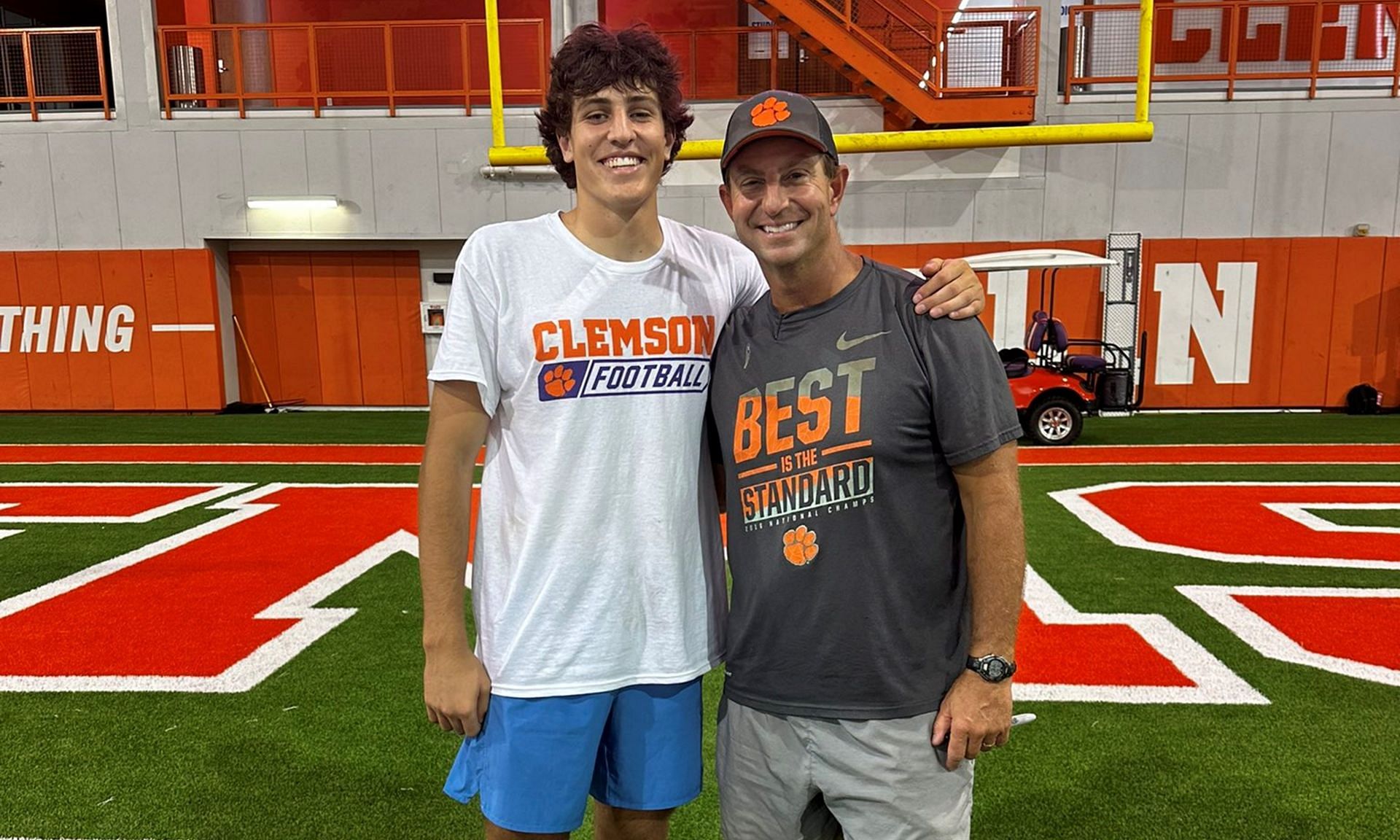 Clemson HC Dabo Swinney praises 3 star WR Ryder Treadway.