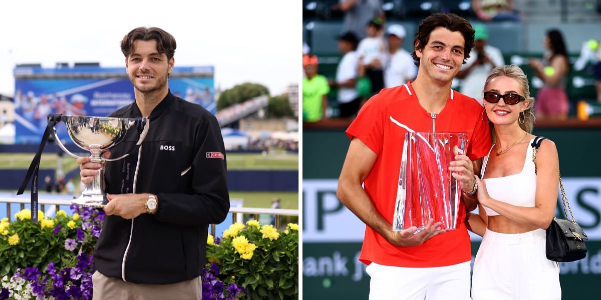 Taylor Fritz(L), Taylor Fritz and Morgan Riddle (Source: Getty)