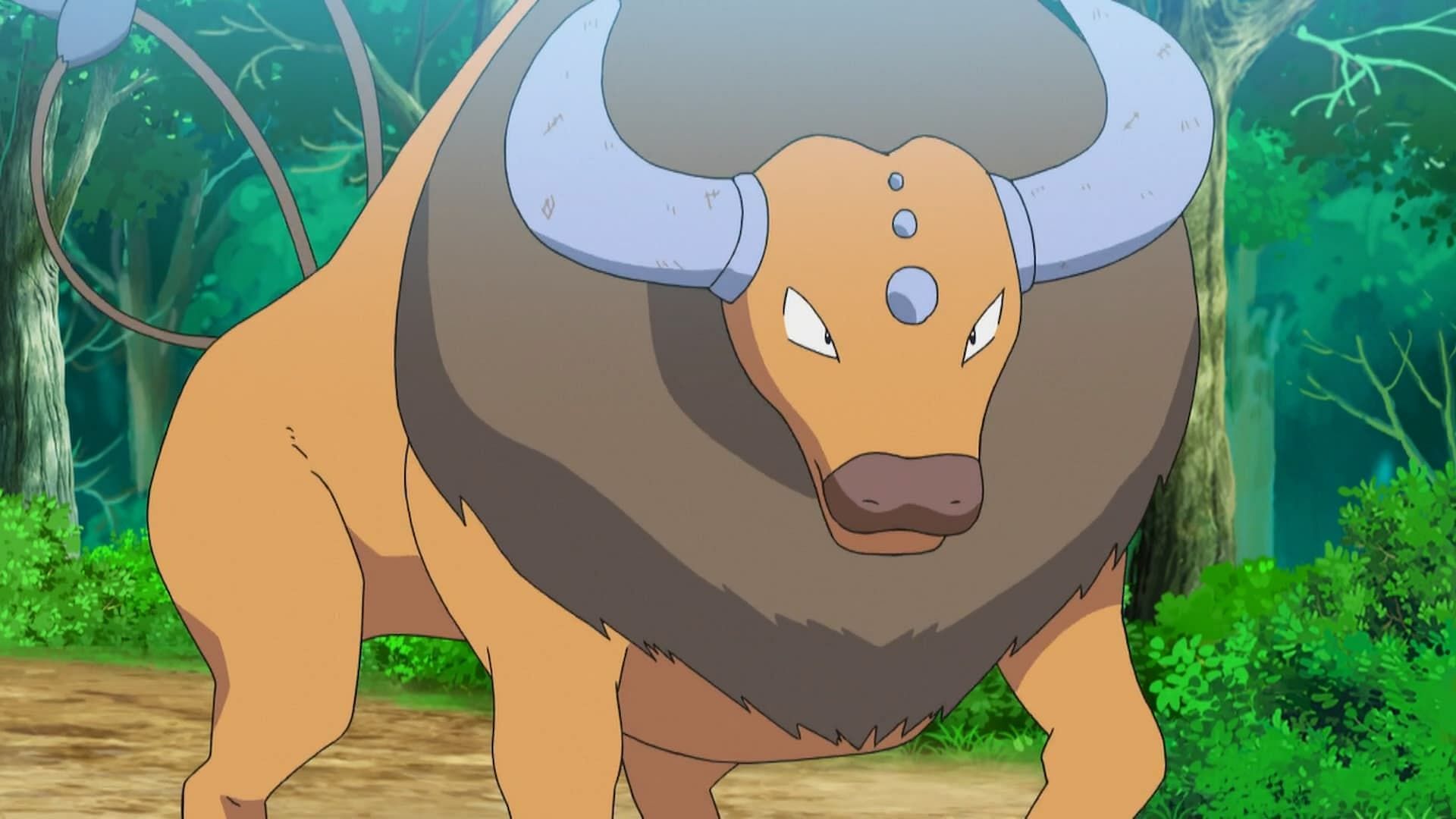 Tauros as seen in the anime (Image via The Pokemon Company)