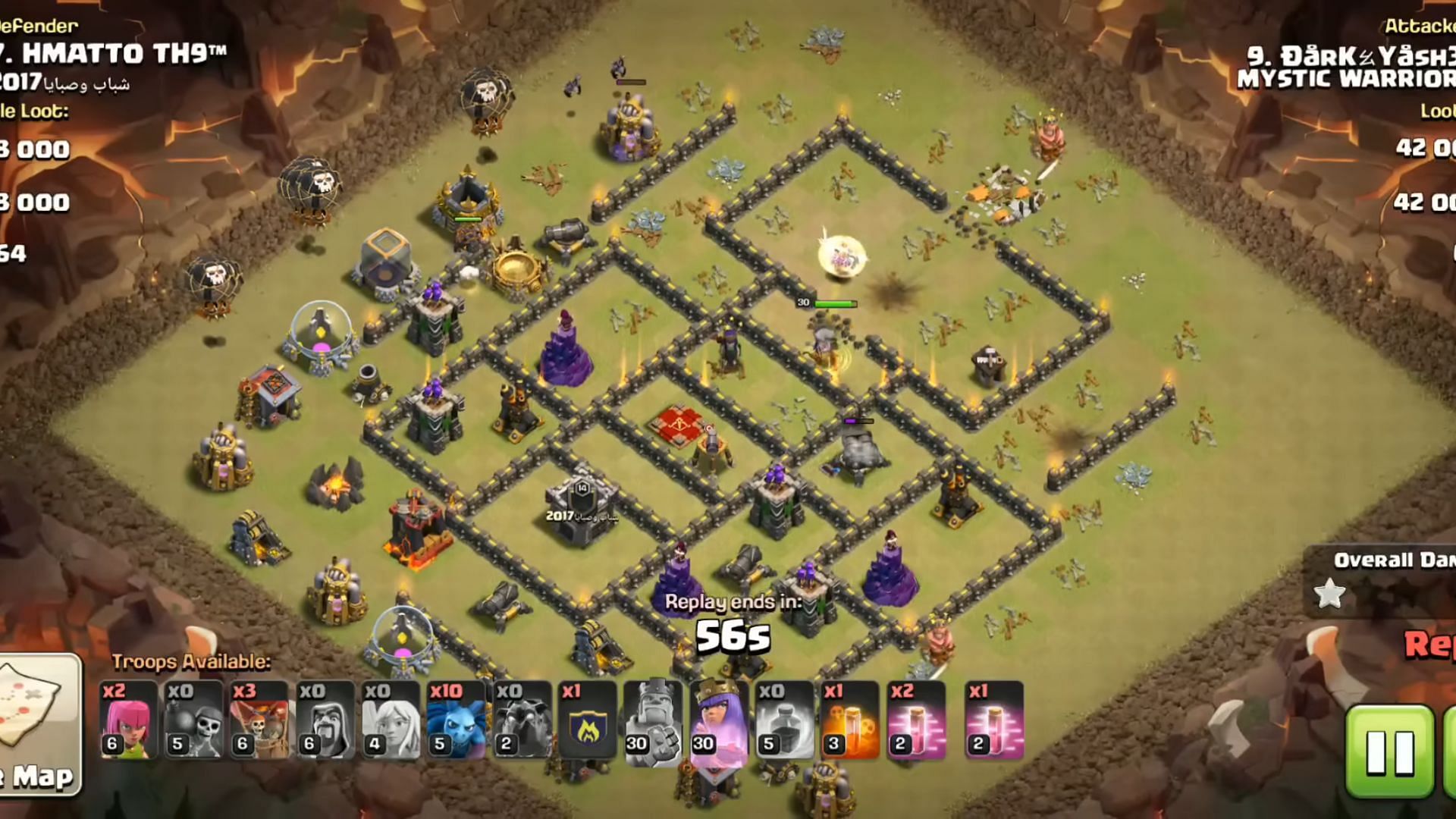 Queen Charge LavaLoon in Clash of Clans (Image via SuperCell)