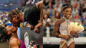 Jonathan Owens reacts to Simone Biles' winning her 9th all-around title in dominant fashion at U.S. Gymnastics Championships 2024
