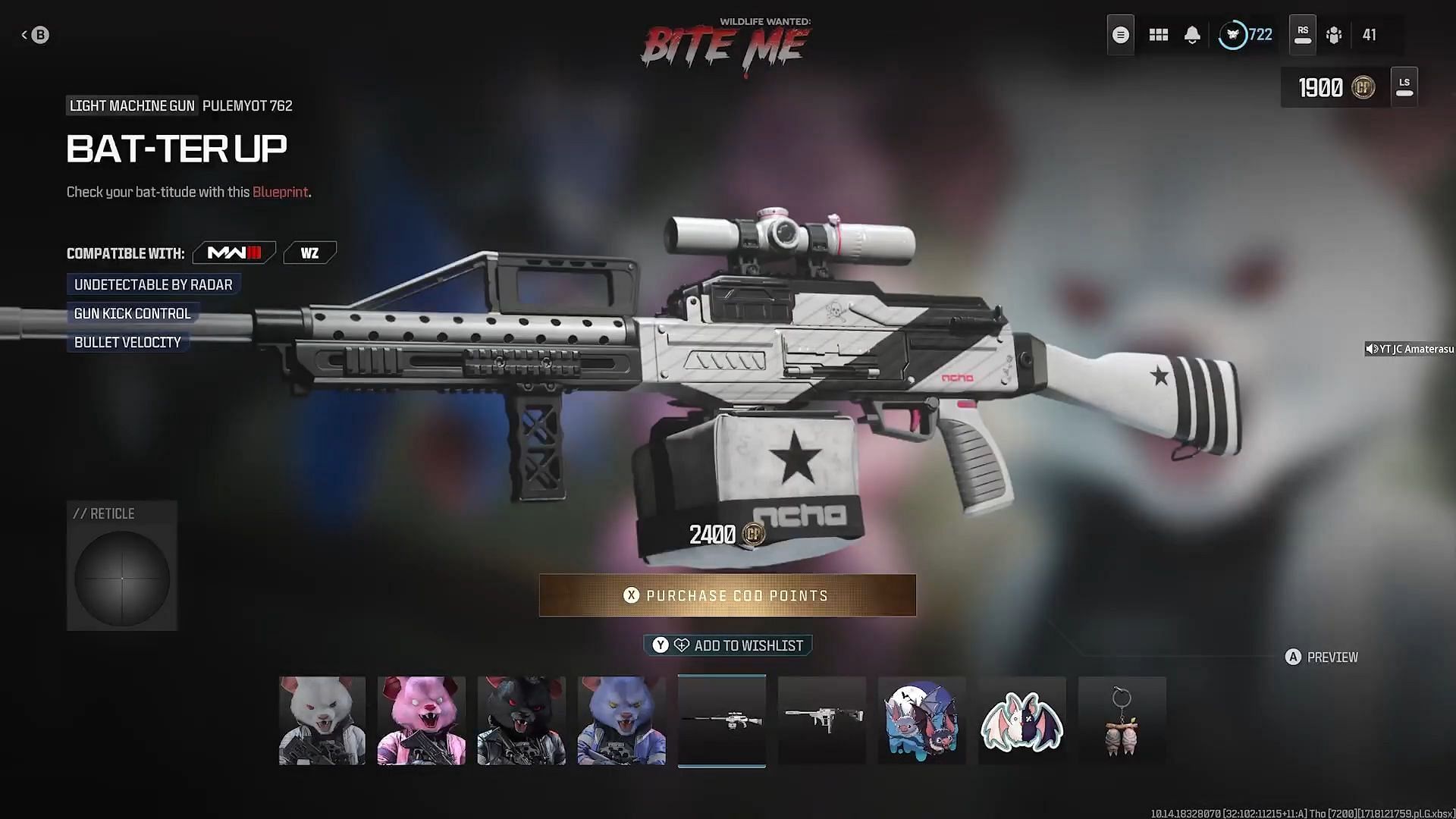 Bat-Ter Up weapon blueprint in MW3 and Warzone, (Image via Activision)