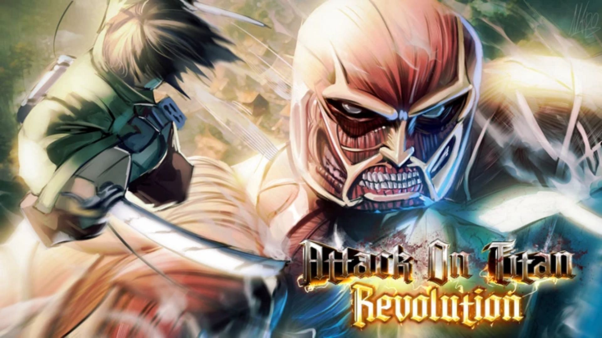 Official Attack on Titan Revolution cover art (Image via Roblox)