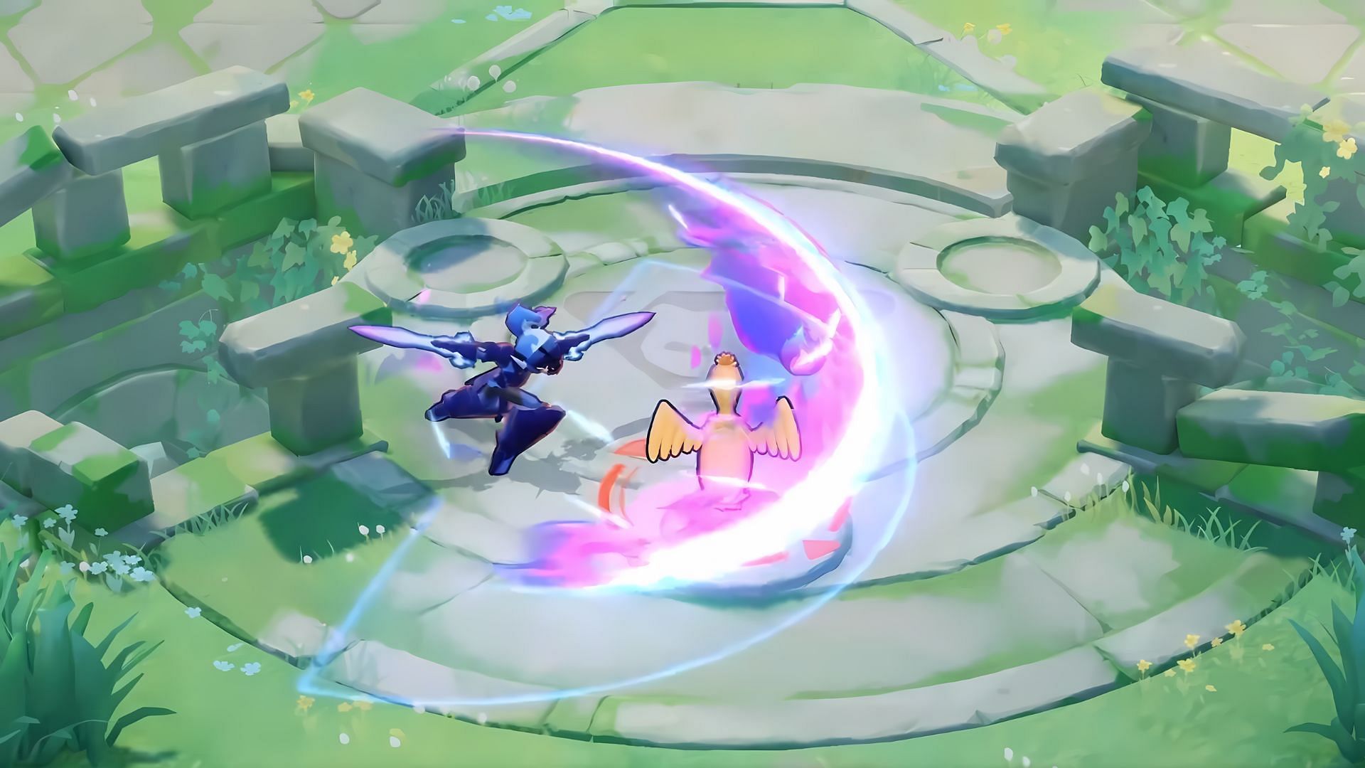 Ceruledge using Bitter Blade in Pokemon Unite (Image via TPC)