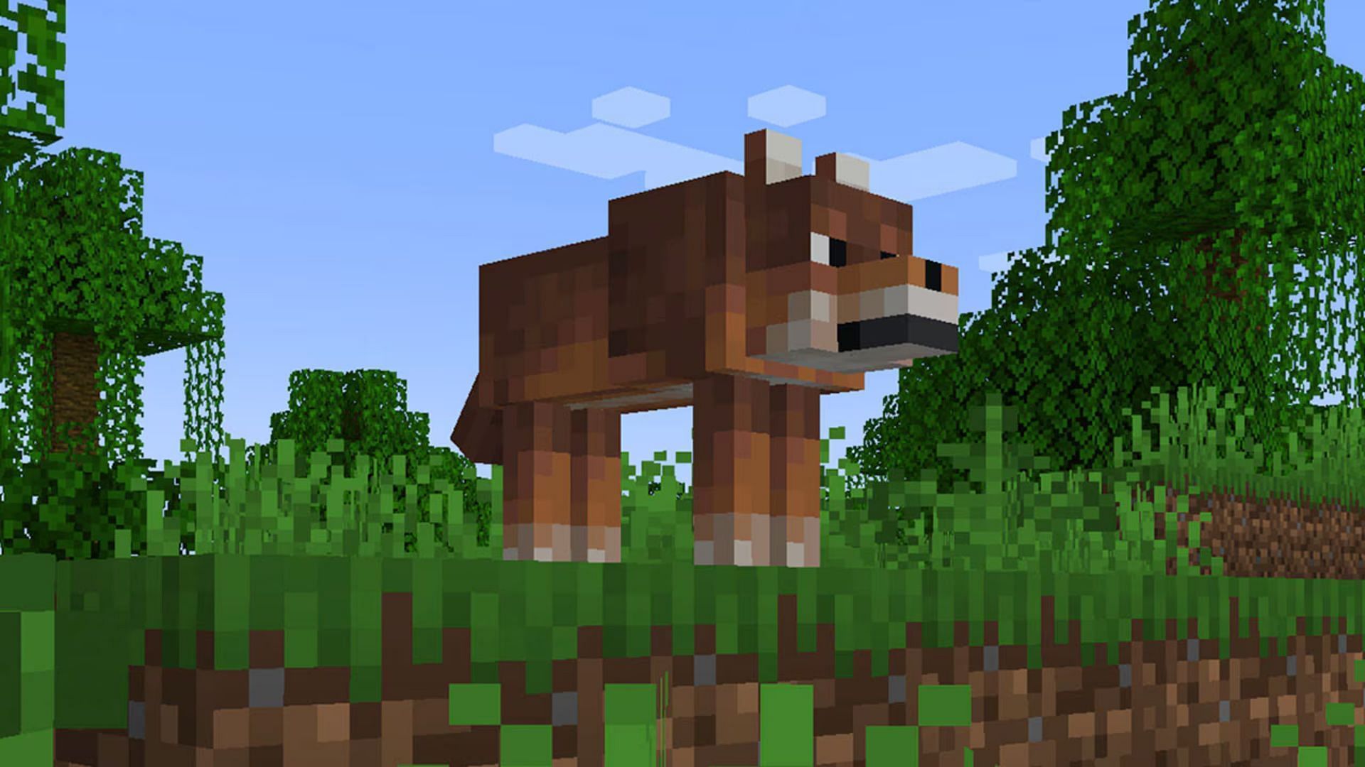 The wolf in the game (Image via Mojang Studios)