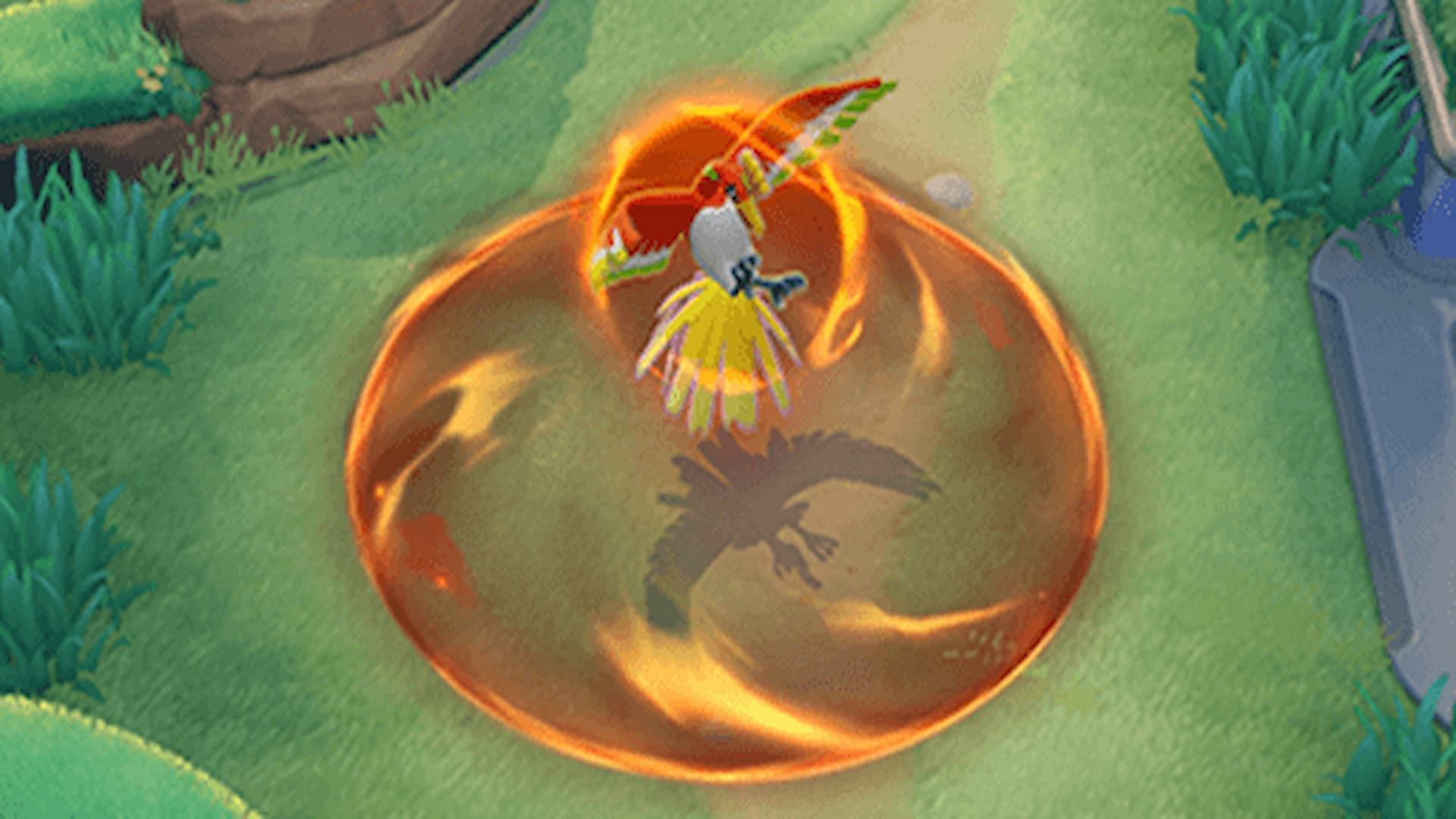 Ho-Oh using Fire Spin (Image via @ElChicoEevee)