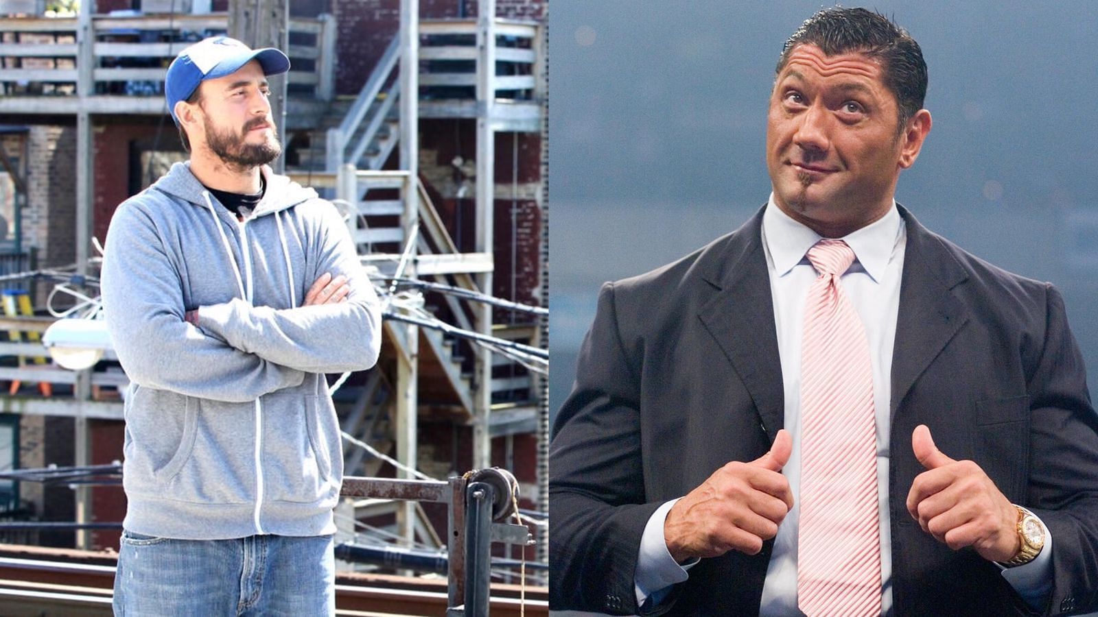 CM Punk (left) and Batista (right)
