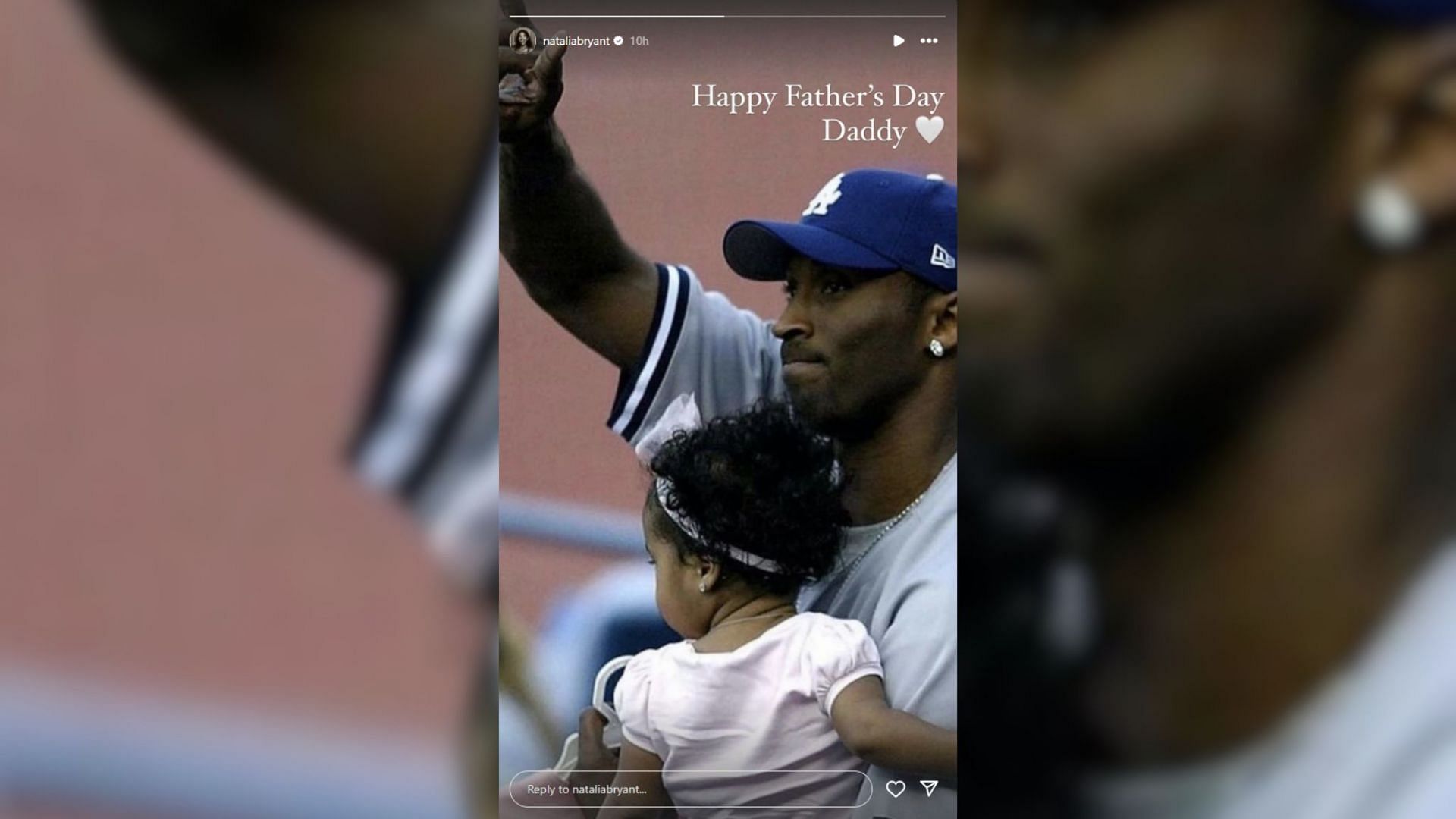 Natalia Bryant, Kobe Bryant's eldest daughter, shares a photo with her dad on Father's Day