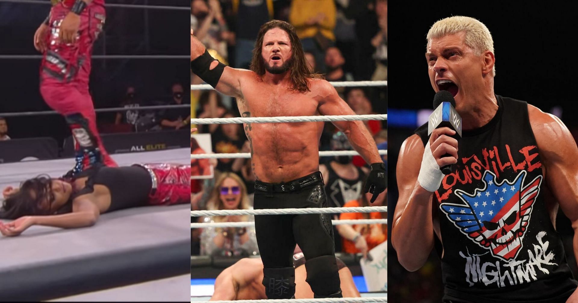 Brandi Rhodes, AJ Styles &amp; Cody Rhodes 