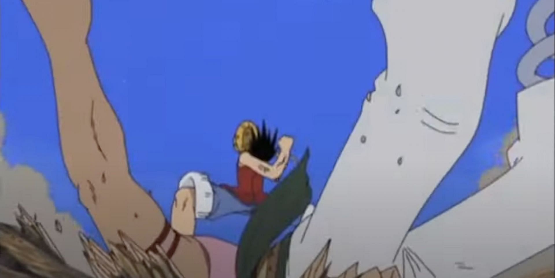 Luffy vs. Bellamy (Image via Toei Animation)