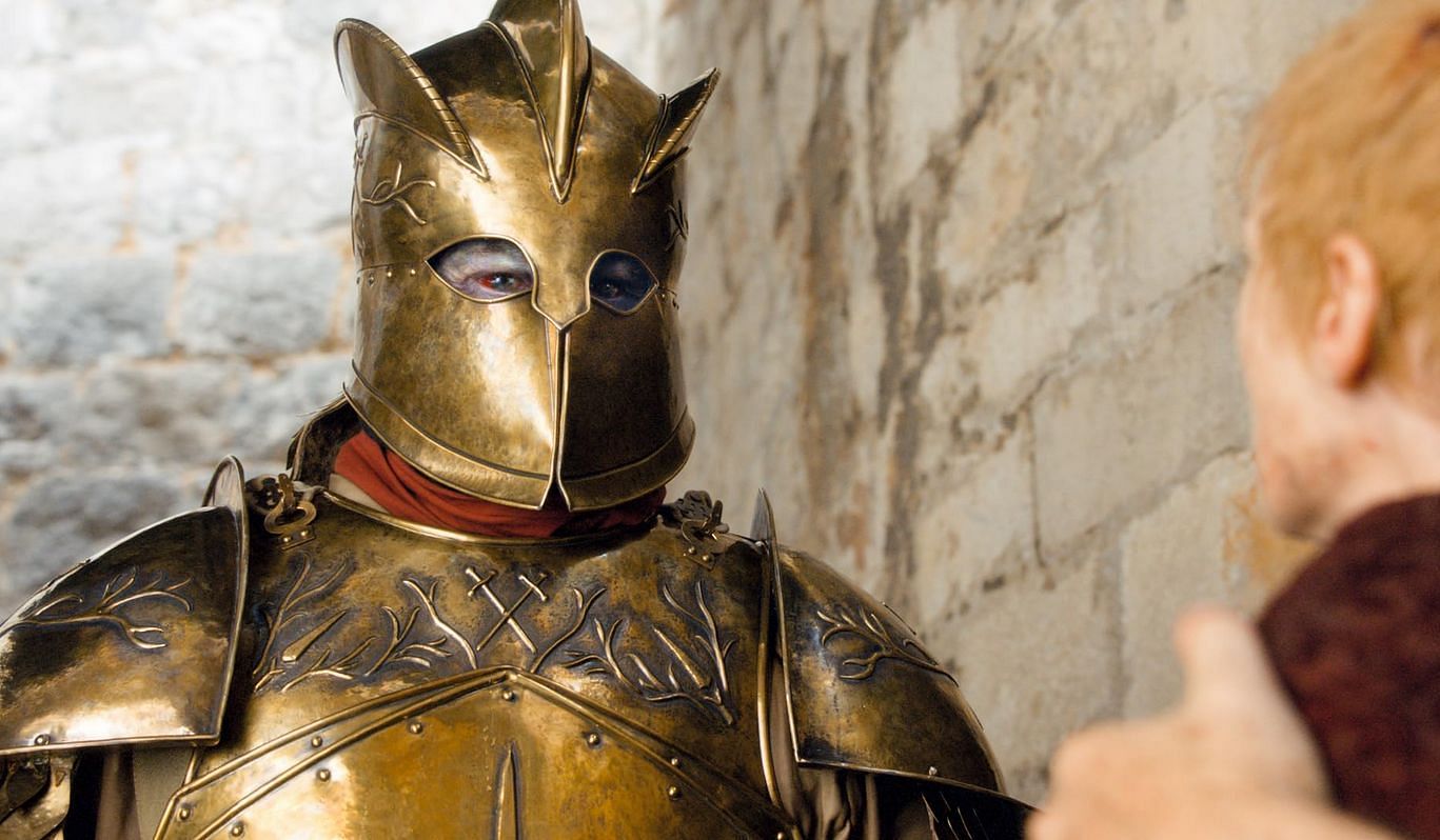 Beneath the knightly armor resides a savage monster (Image via HBO)